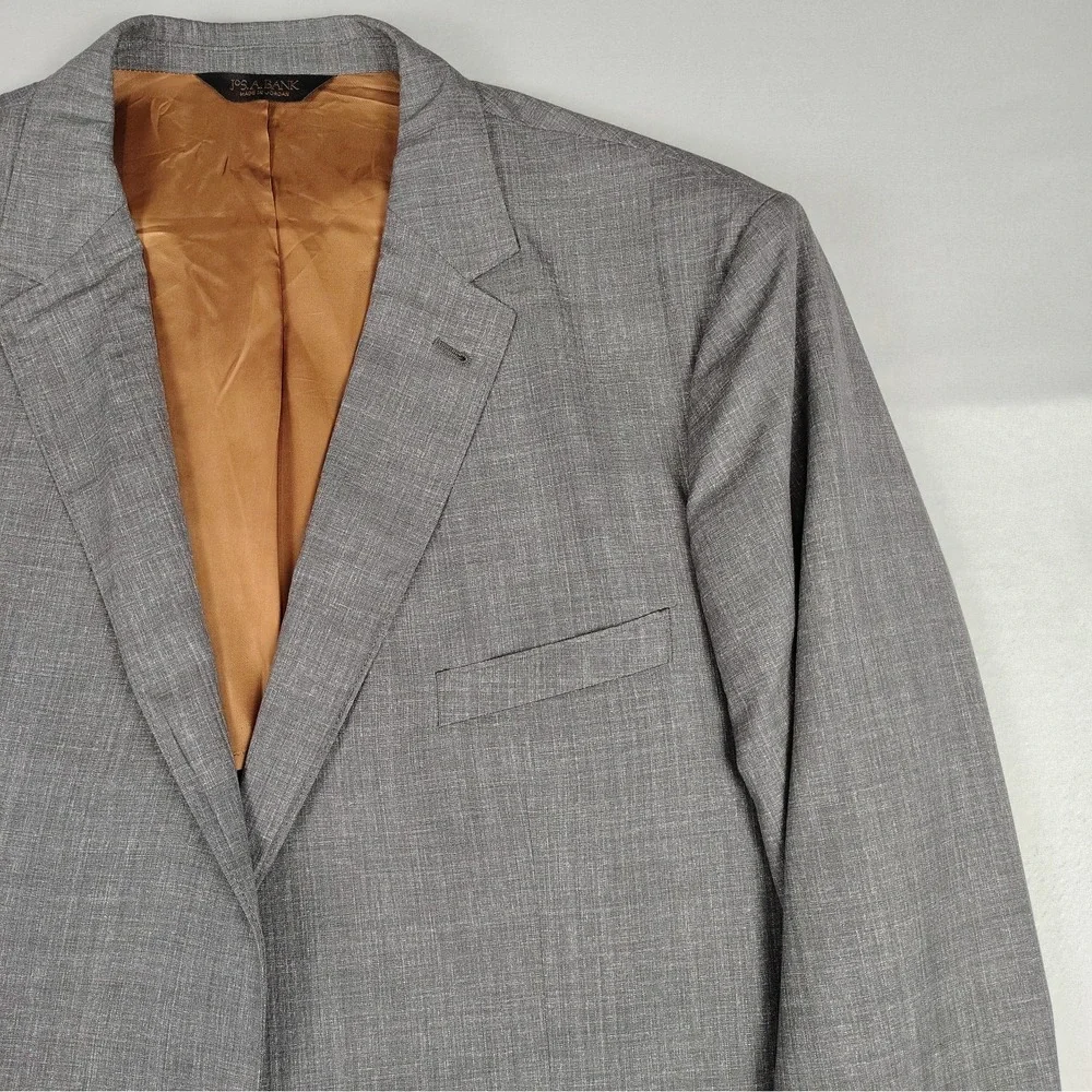Joseph Jos A Bank 50L Charcoal Plainweave Half Lined Blazer Sport Coat EUC